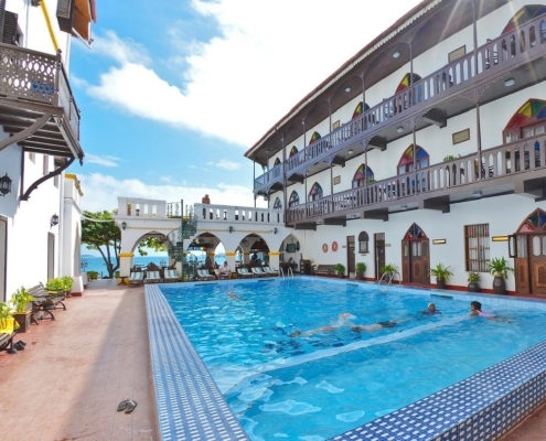 Poolansicht Tembo House Hotel Sansibar