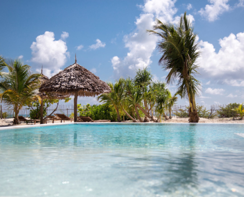 Poolansicht Mwezi Boutique Hotel Sansibar