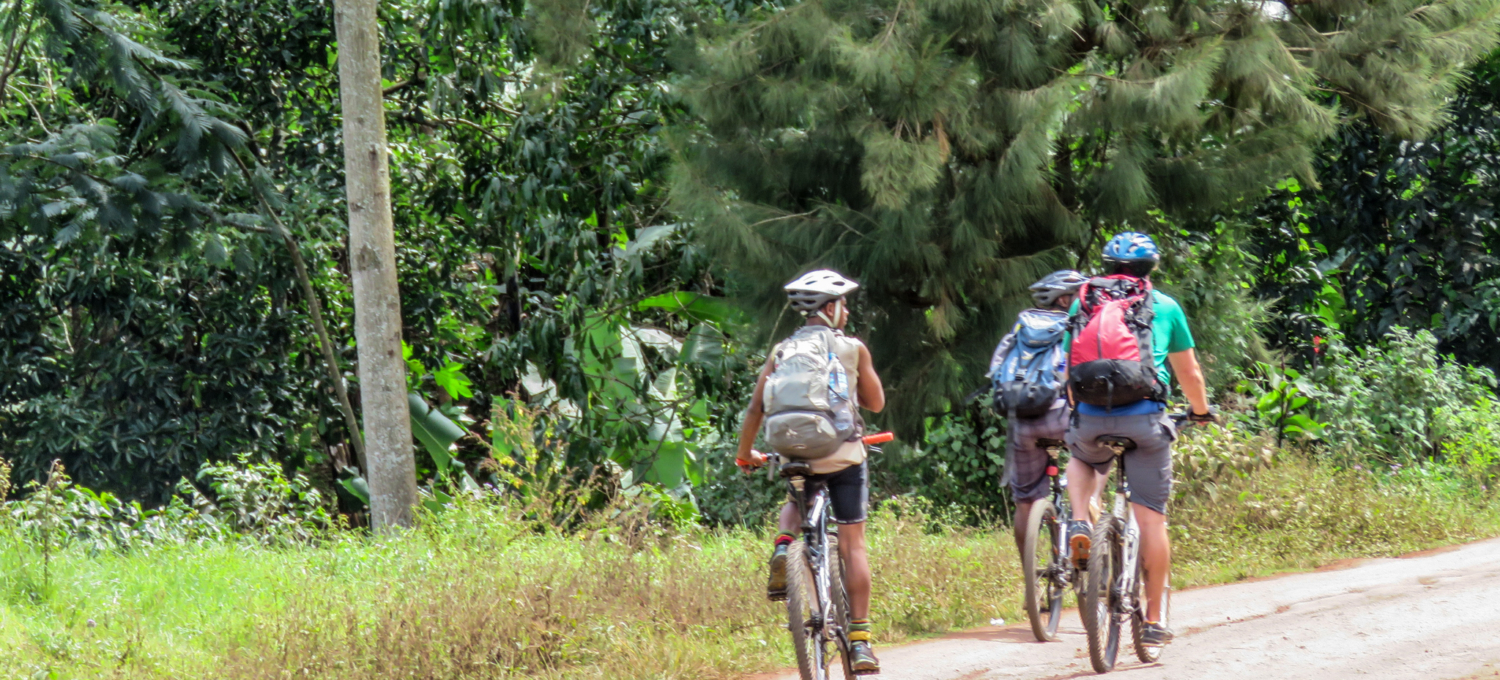 Radfahrer am Kilimanjaro