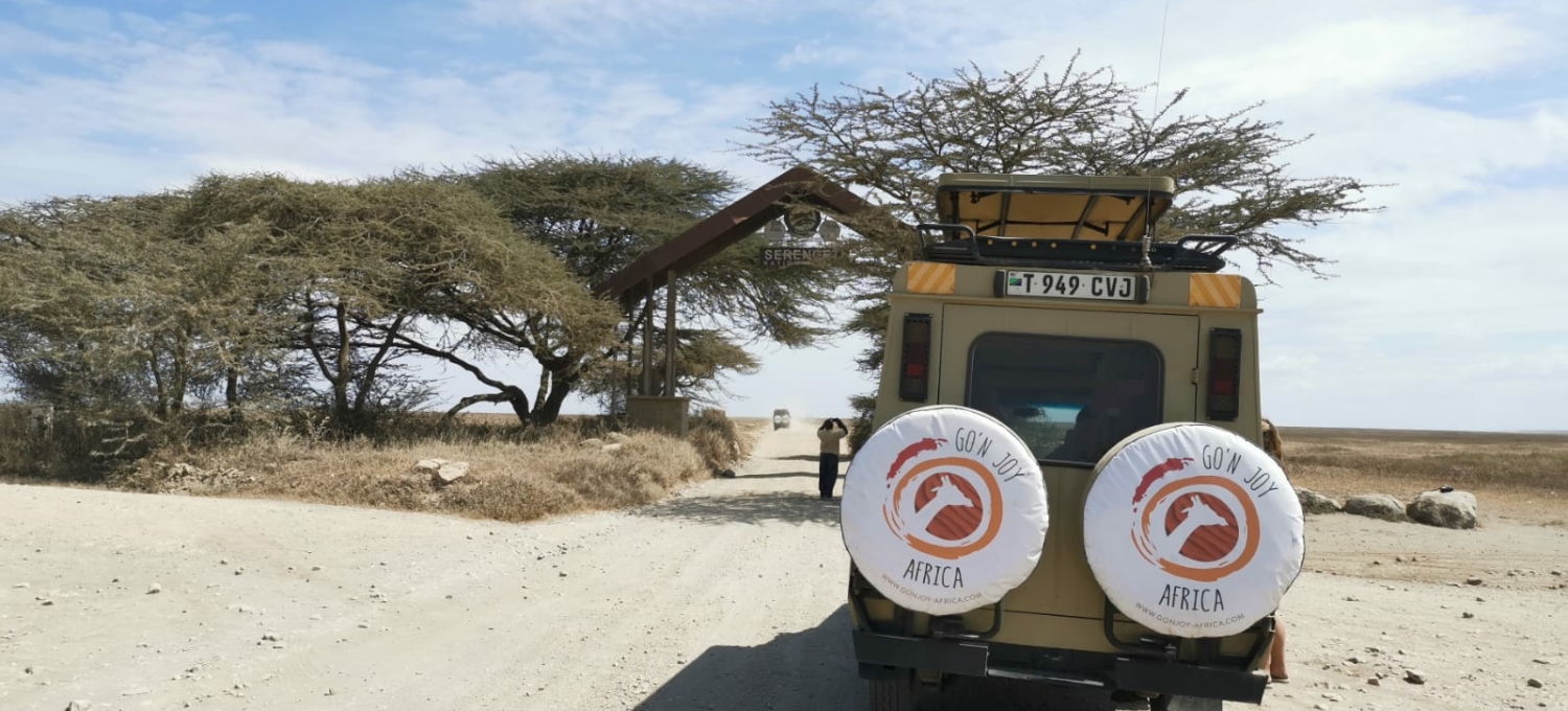 Jeep in der Serengeti