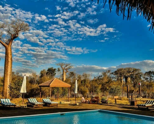 Poolansicht Relais du Kirindy Madagaskar
