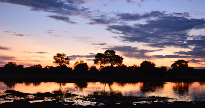 Sonnenuntergang in Botswana