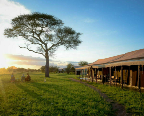 Außenansicht Thorn Tree Camp Tansania