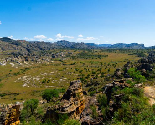Ausblick Isalo Nationalpark Madagaskar Reise